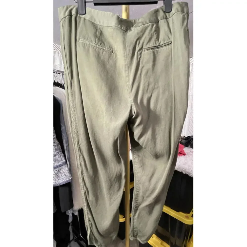 Banana Republic Heritage Collection Green Pants Women’s Linen Blend Sz 10